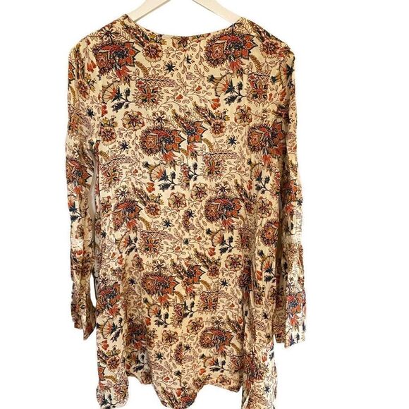 altar'd state small tassel long bell sleeveāpaisley print dressāshort - Picture 7 of 7